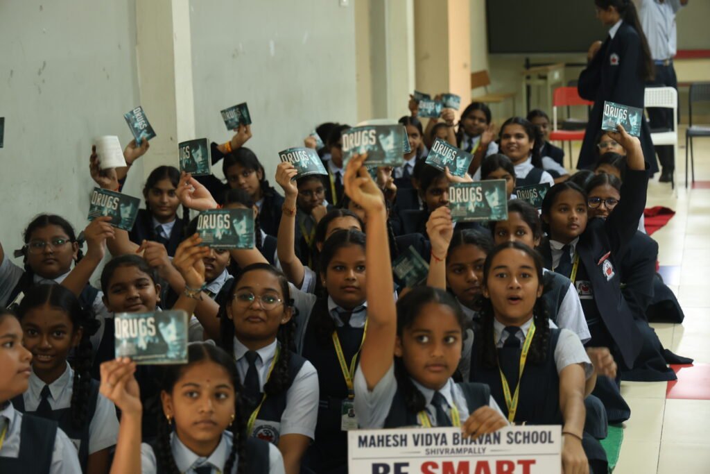 Truth about drugs, united Voters Social Foundation, Mahesh Vidya Bhavan School, Hyderabad